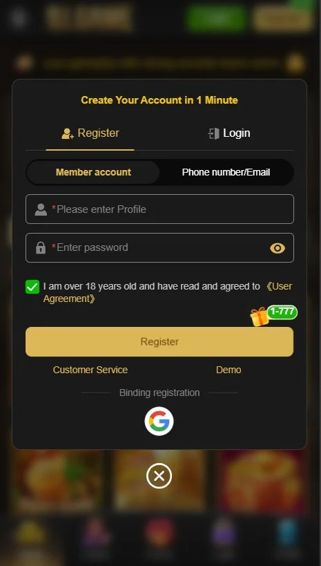 9J Game Register
