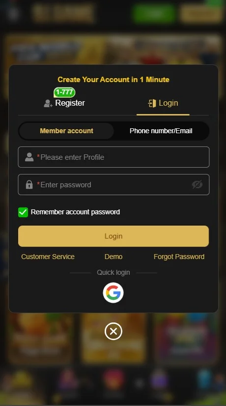 9J Game Login 